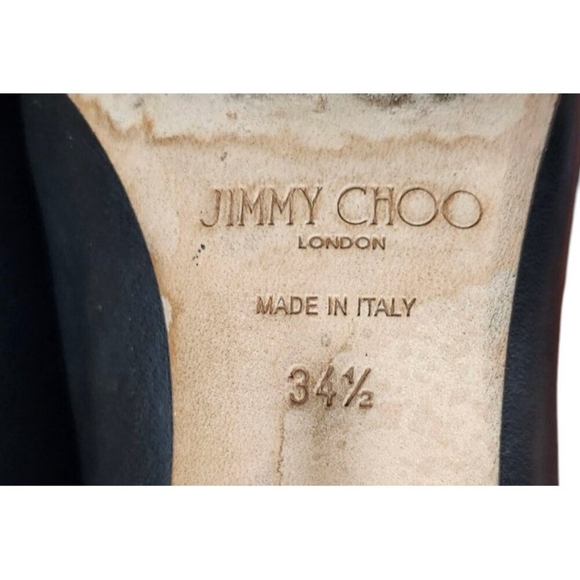 Jimmy Choo Black Suede/Leather Ankle Booties Women's Size EU 34.5/US 4.5 - Picture 12 of 15